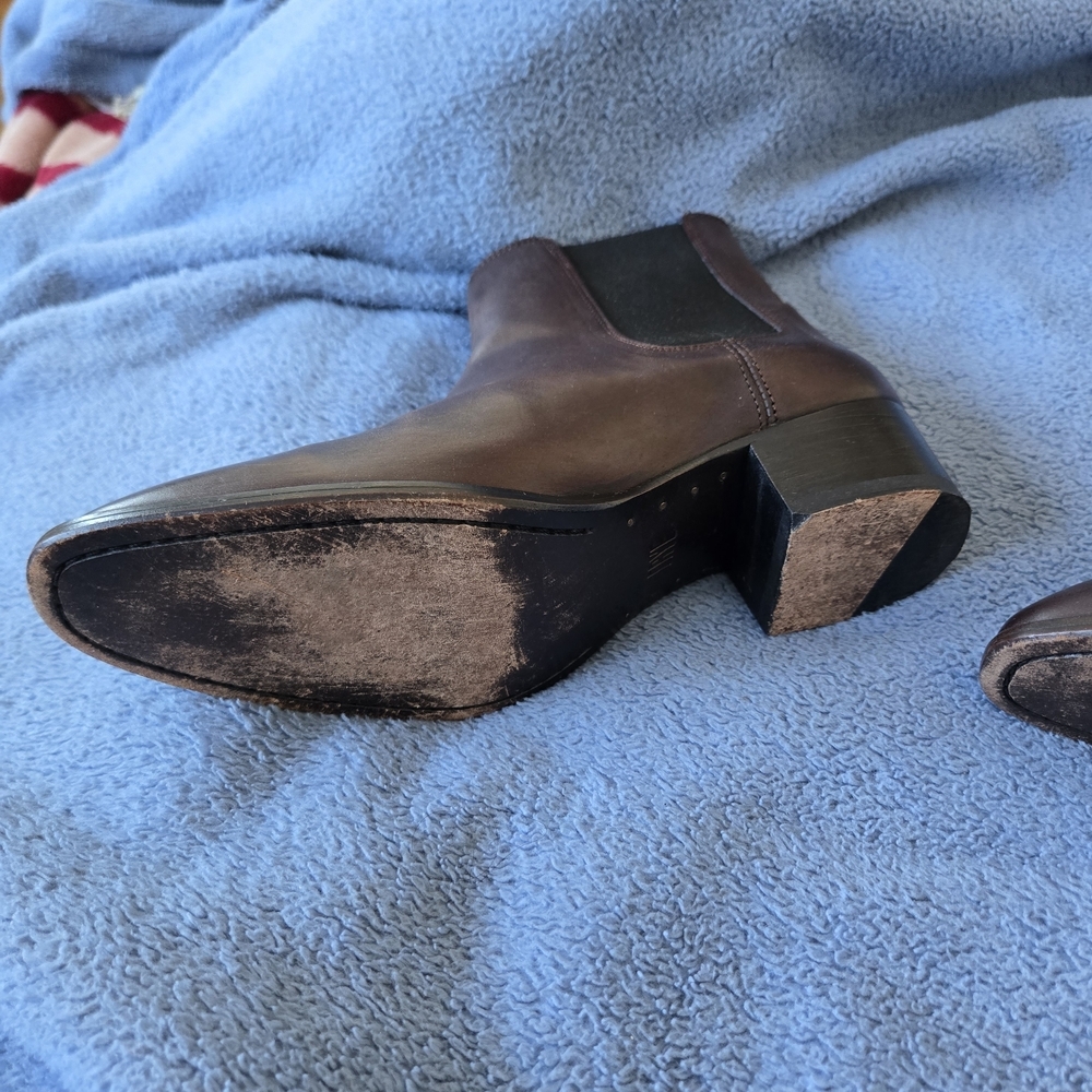 Frye Sacha Chelsea Boot Dark Brown Leather Pointed Toe Ankle Boots 7.5 - Picture 12 of 15